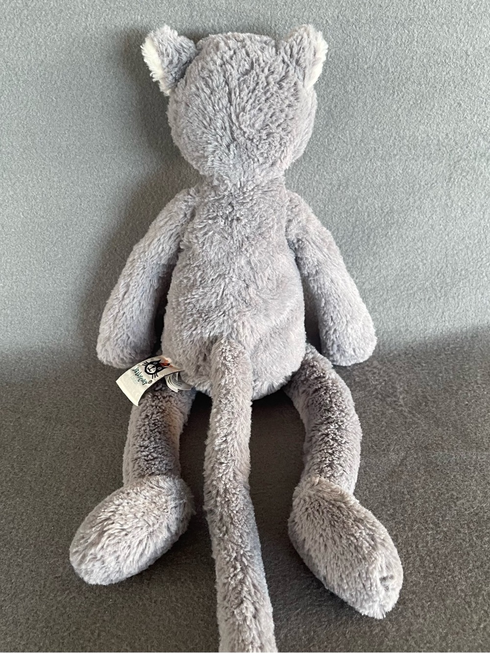 Jellycat Pitterpat Grey Kitty Cat Plush RARE 16" Large Retired HTF Stuffed Anima - Picture 16 of 16